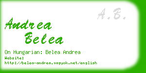 andrea belea business card